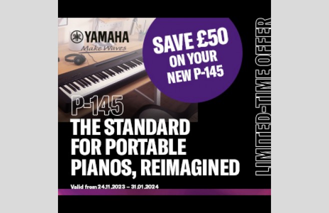 Yamaha P145 Black Portable Digital Piano - Image 1